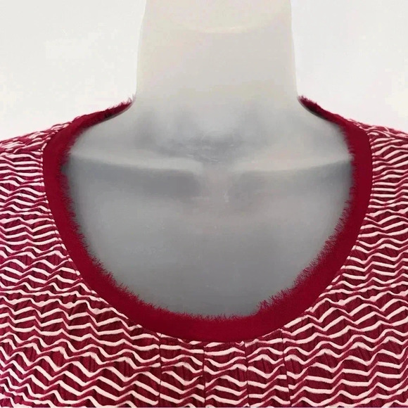 Anthropologie Maeve red and white striped dress perfect for Christmas Party - Picture 4 of 14